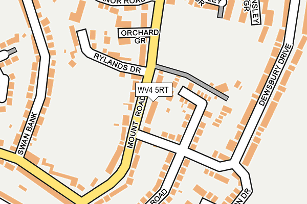 WV4 5RT map - OS OpenMap – Local (Ordnance Survey)