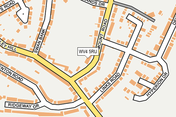 WV4 5RU map - OS OpenMap – Local (Ordnance Survey)