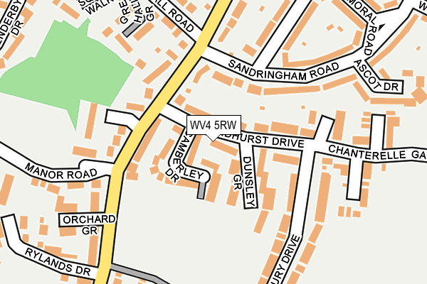WV4 5RW map - OS OpenMap – Local (Ordnance Survey)