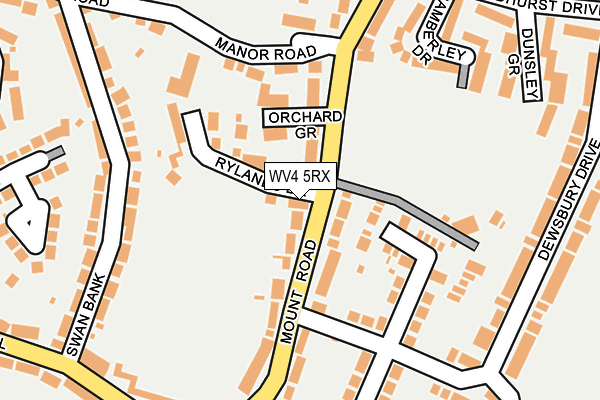 WV4 5RX map - OS OpenMap – Local (Ordnance Survey)