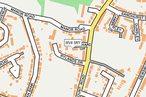 WV4 5RY map - OS OpenMap – Local (Ordnance Survey)