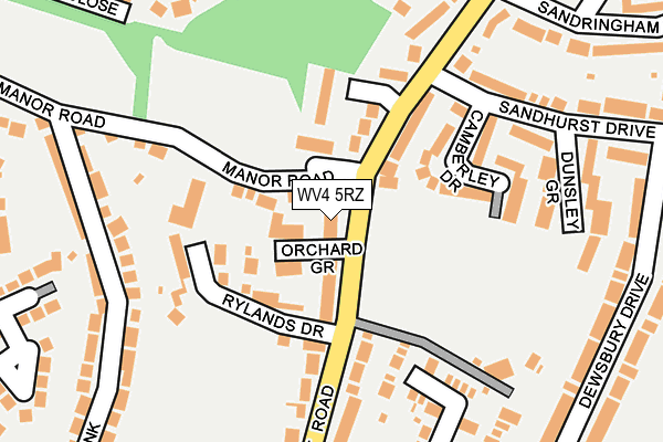 WV4 5RZ map - OS OpenMap – Local (Ordnance Survey)