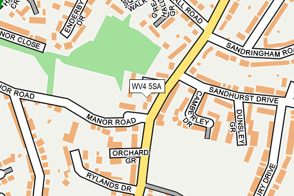WV4 5SA map - OS OpenMap – Local (Ordnance Survey)