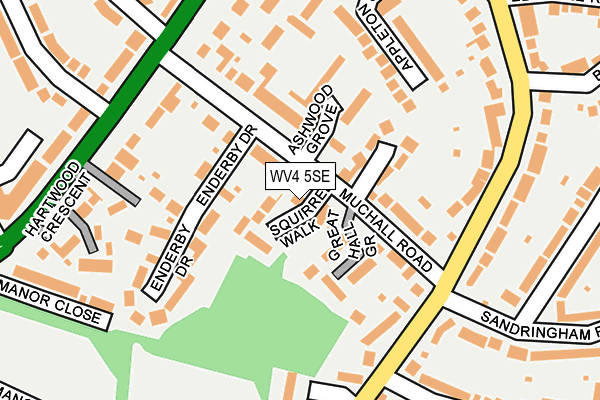 WV4 5SE map - OS OpenMap – Local (Ordnance Survey)