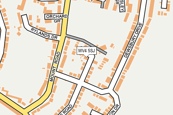 WV4 5SJ map - OS OpenMap – Local (Ordnance Survey)