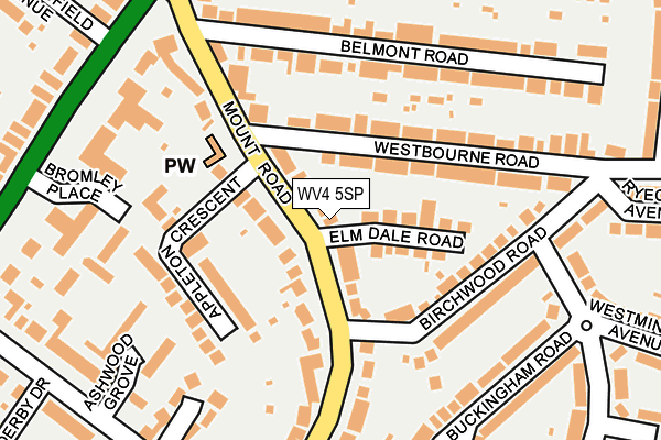 WV4 5SP map - OS OpenMap – Local (Ordnance Survey)