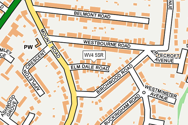 WV4 5SR map - OS OpenMap – Local (Ordnance Survey)