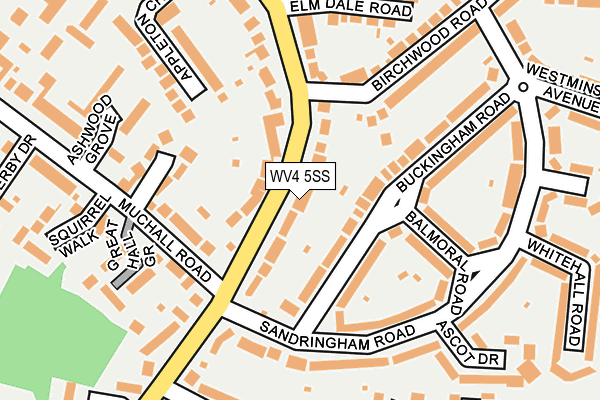 WV4 5SS map - OS OpenMap – Local (Ordnance Survey)