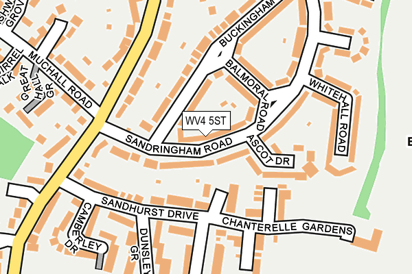 WV4 5ST map - OS OpenMap – Local (Ordnance Survey)