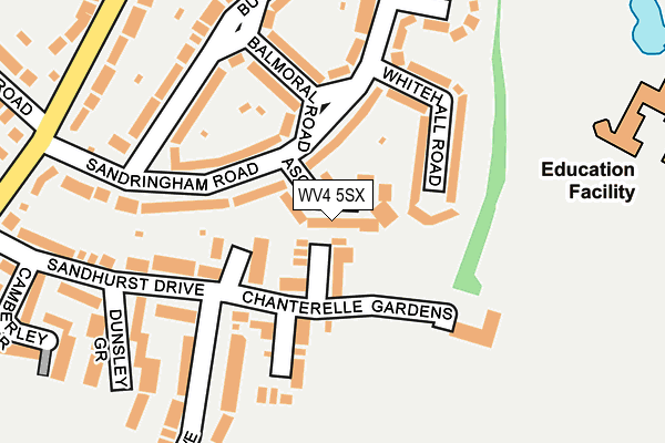WV4 5SX map - OS OpenMap – Local (Ordnance Survey)