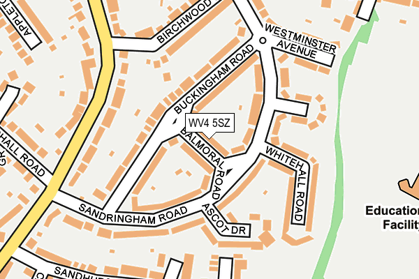 WV4 5SZ map - OS OpenMap – Local (Ordnance Survey)