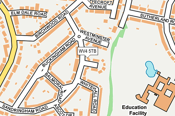 WV4 5TB map - OS OpenMap – Local (Ordnance Survey)