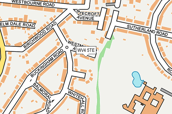WV4 5TE map - OS OpenMap – Local (Ordnance Survey)