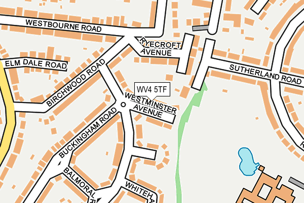 WV4 5TF map - OS OpenMap – Local (Ordnance Survey)