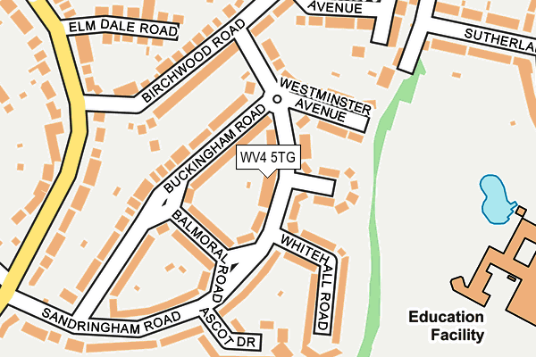 WV4 5TG map - OS OpenMap – Local (Ordnance Survey)