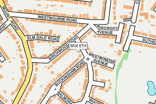 WV4 5TH map - OS OpenMap – Local (Ordnance Survey)