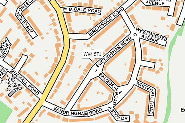 WV4 5TJ map - OS OpenMap – Local (Ordnance Survey)