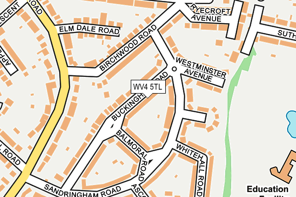 WV4 5TL map - OS OpenMap – Local (Ordnance Survey)