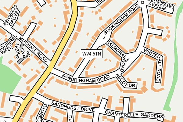 WV4 5TN map - OS OpenMap – Local (Ordnance Survey)