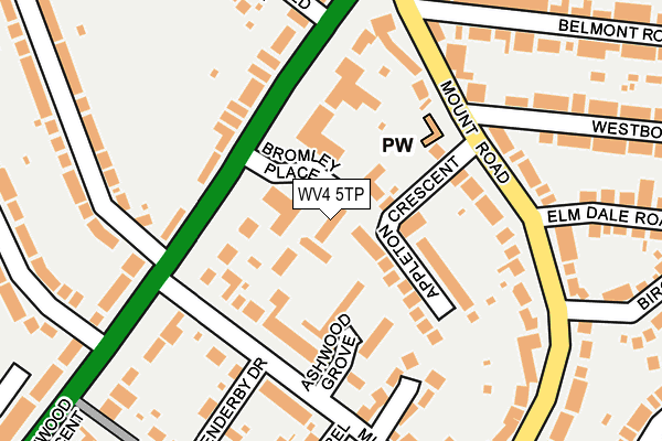 WV4 5TP map - OS OpenMap – Local (Ordnance Survey)