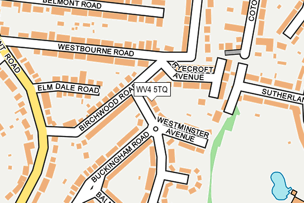 WV4 5TQ map - OS OpenMap – Local (Ordnance Survey)