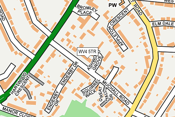 WV4 5TR map - OS OpenMap – Local (Ordnance Survey)