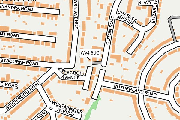 WV4 5UG map - OS OpenMap – Local (Ordnance Survey)