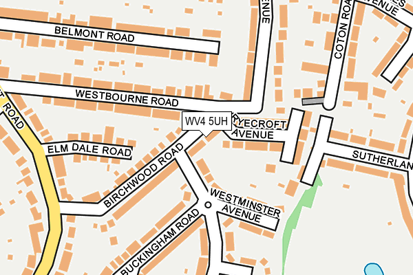 WV4 5UH map - OS OpenMap – Local (Ordnance Survey)