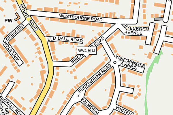WV4 5UJ map - OS OpenMap – Local (Ordnance Survey)
