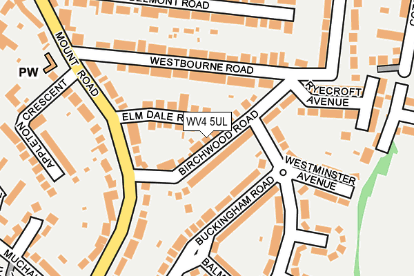 WV4 5UL map - OS OpenMap – Local (Ordnance Survey)