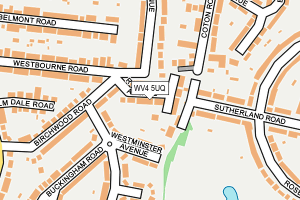 WV4 5UQ map - OS OpenMap – Local (Ordnance Survey)