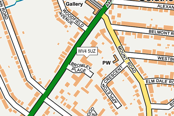 WV4 5UZ map - OS OpenMap – Local (Ordnance Survey)