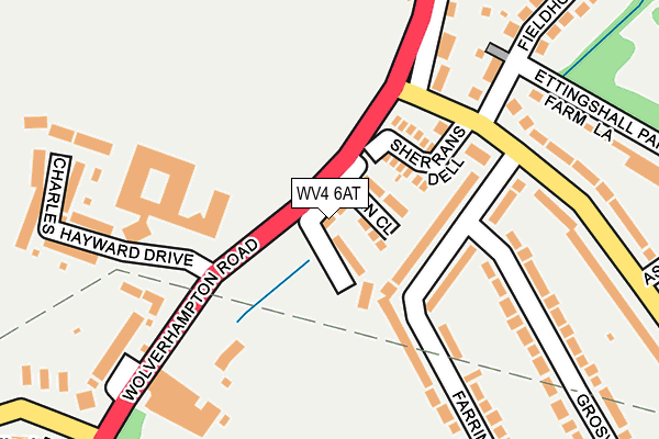 WV4 6AT map - OS OpenMap – Local (Ordnance Survey)
