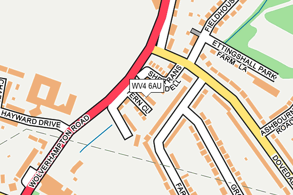 WV4 6AU map - OS OpenMap – Local (Ordnance Survey)