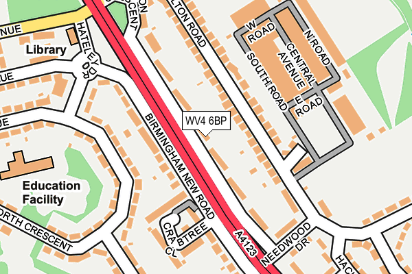 WV4 6BP map - OS OpenMap – Local (Ordnance Survey)