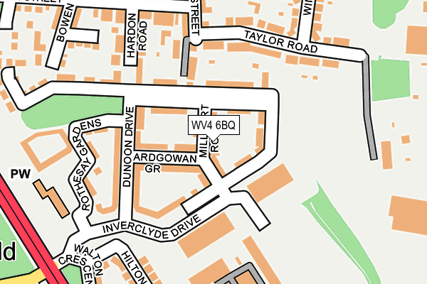 WV4 6BQ map - OS OpenMap – Local (Ordnance Survey)