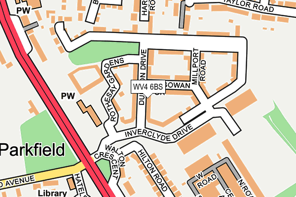 WV4 6BS map - OS OpenMap – Local (Ordnance Survey)