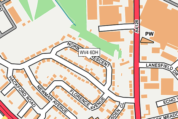 WV4 6DH map - OS OpenMap – Local (Ordnance Survey)