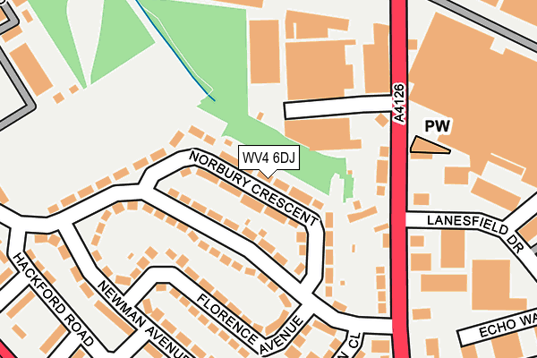 WV4 6DJ map - OS OpenMap – Local (Ordnance Survey)