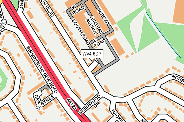 WV4 6DP map - OS OpenMap – Local (Ordnance Survey)