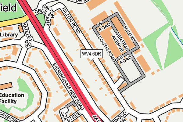 WV4 6DR map - OS OpenMap – Local (Ordnance Survey)