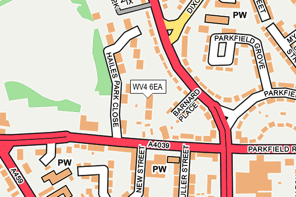 WV4 6EA map - OS OpenMap – Local (Ordnance Survey)