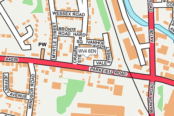 WV4 6EN map - OS OpenMap – Local (Ordnance Survey)