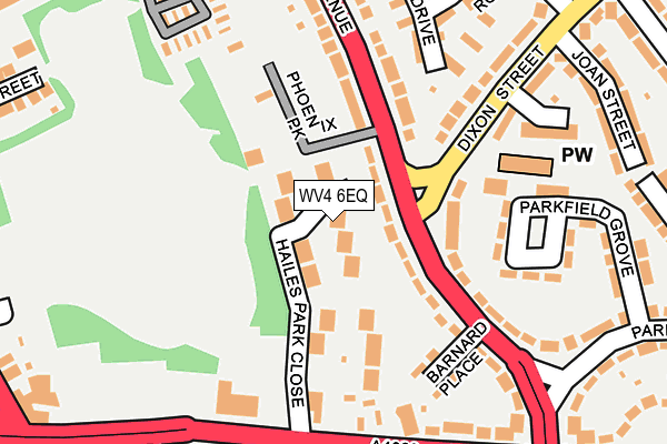 WV4 6EQ map - OS OpenMap – Local (Ordnance Survey)