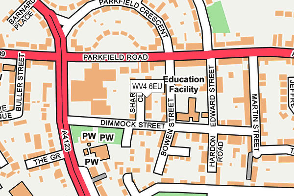 WV4 6EU map - OS OpenMap – Local (Ordnance Survey)