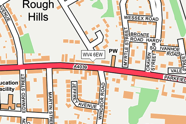 WV4 6EW map - OS OpenMap – Local (Ordnance Survey)