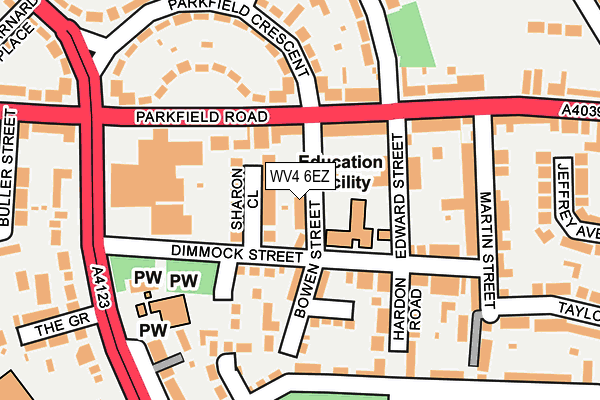 WV4 6EZ map - OS OpenMap – Local (Ordnance Survey)