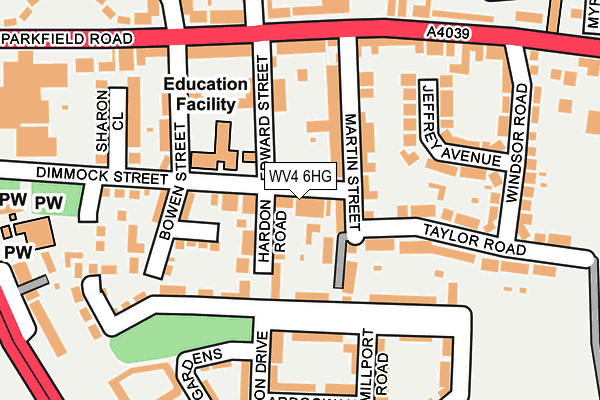 WV4 6HG map - OS OpenMap – Local (Ordnance Survey)