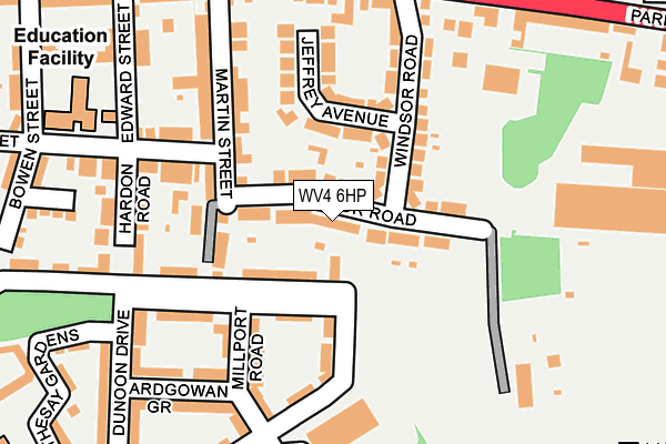 WV4 6HP map - OS OpenMap – Local (Ordnance Survey)