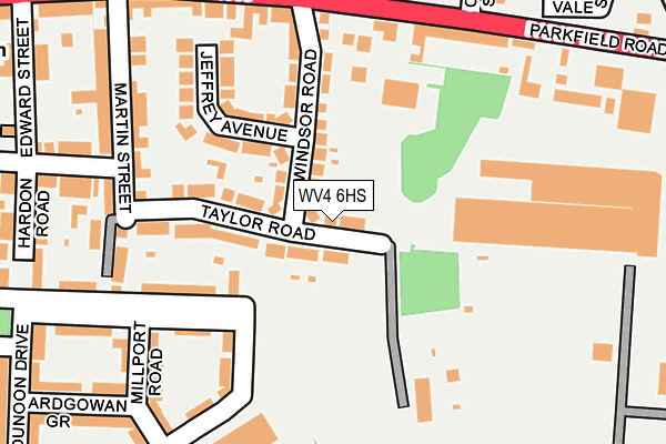 WV4 6HS map - OS OpenMap – Local (Ordnance Survey)